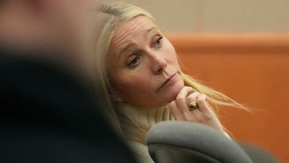 Gwyneth Paltrow looks on as she sits in the courtrooms