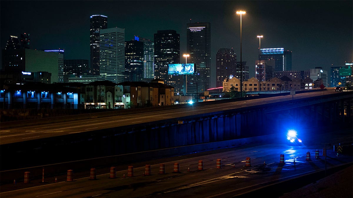 Houston night time cityscape.