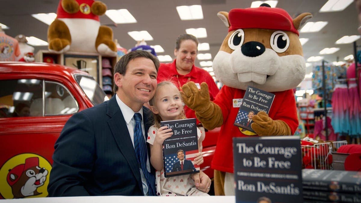 Ron DeSantis at a Buc-ee's book signing