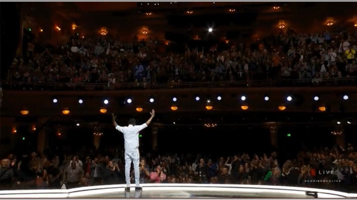 chris rock on stage after special