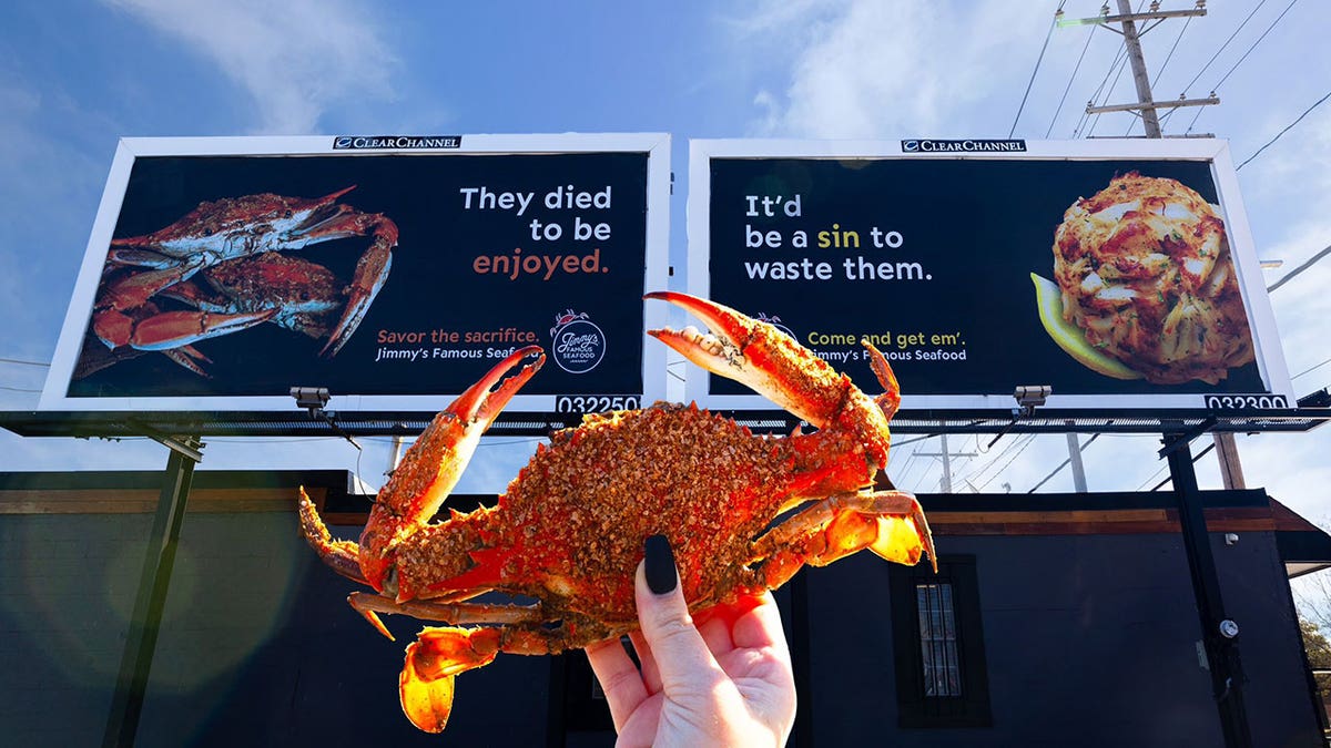 Owners of seafood restaurant hit back at PETA over Lent-themed billboard: Going after religion a ‘low blow’