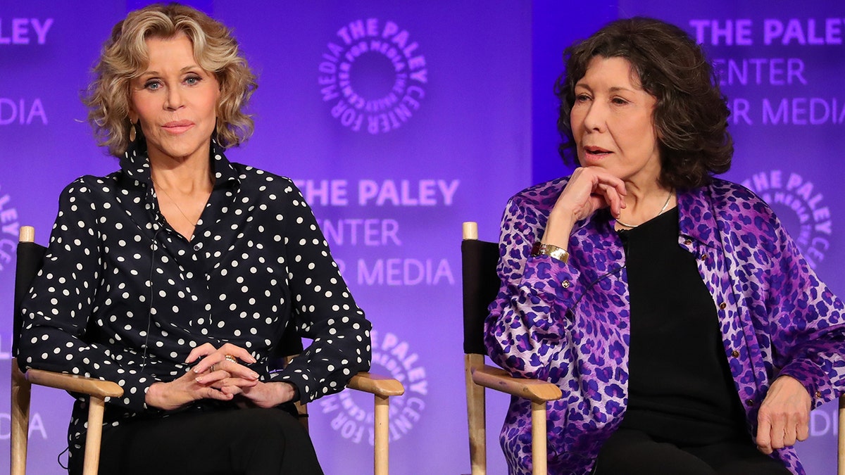 Jane Fonda and Lily Tomlin at PaleyFest in 2019