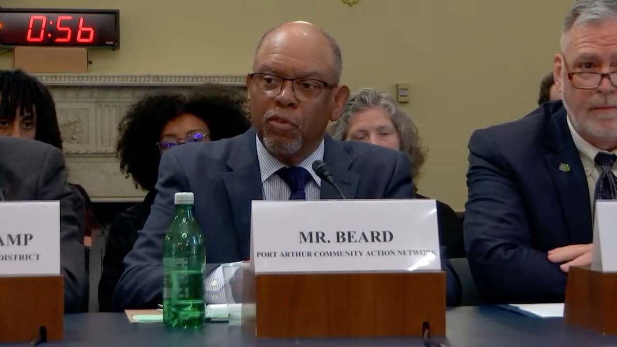 John Beard, Jr., the president and founder of the Port Arthur Community Action Network, testifies during a House Natural Resources Committee hearing on Feb. 28.