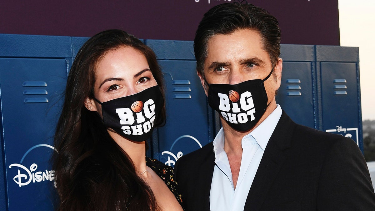 John Stamos and his wife at the premiere of his show "Big Shots"