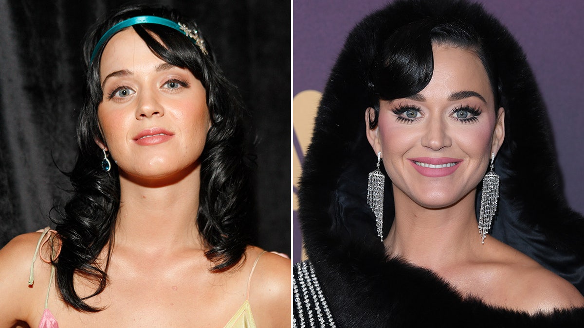 Katy Perry then and now split