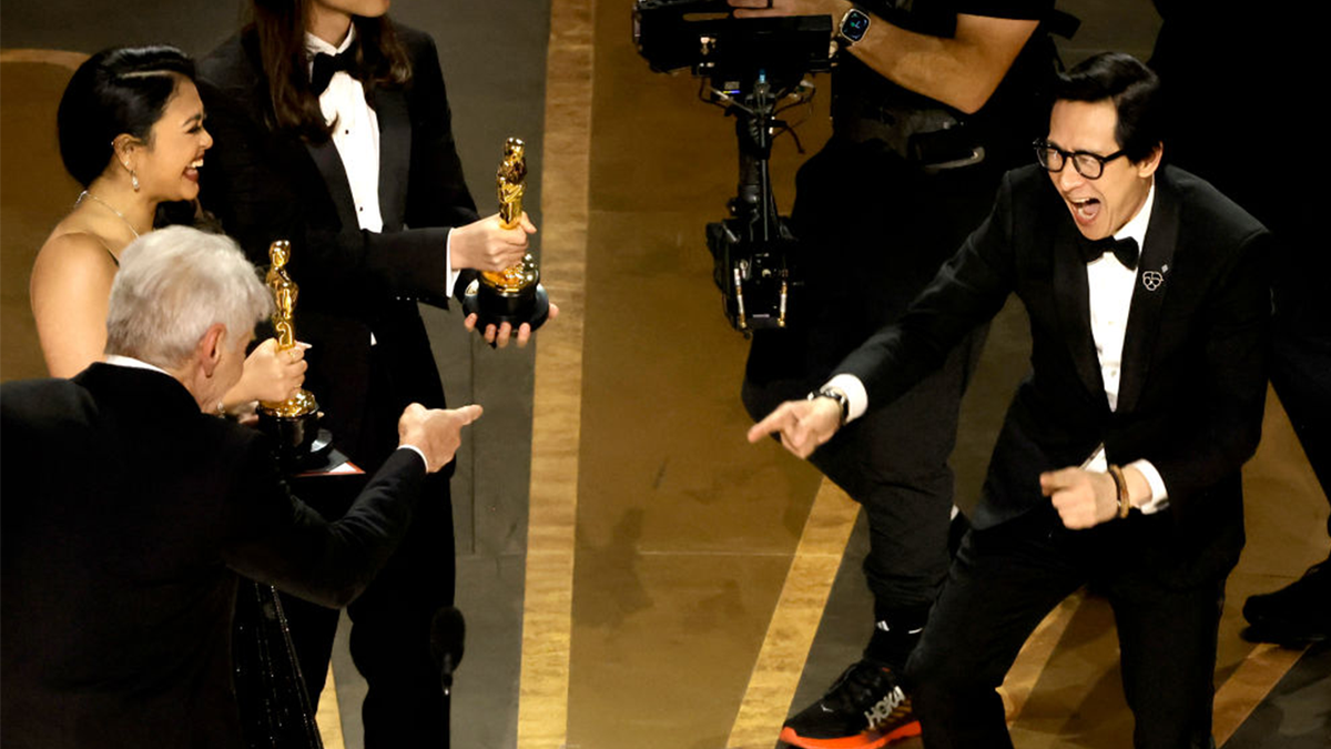 Ke Huy Quan and Harrison Ford at the Oscars