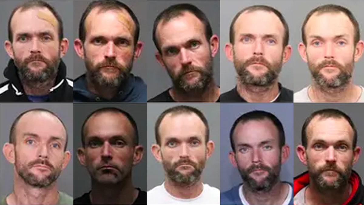 10 mug shots for Keith Chastain