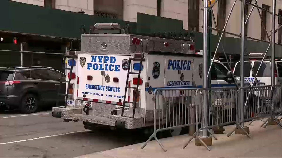NYPD vehicle seen outside Manhattan DA's Office