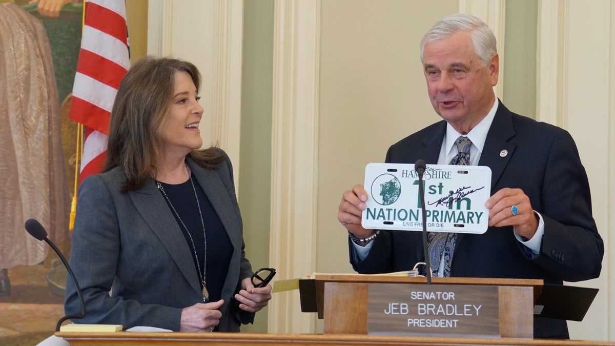 Marianne Williamson at the New Hampshire State Senate