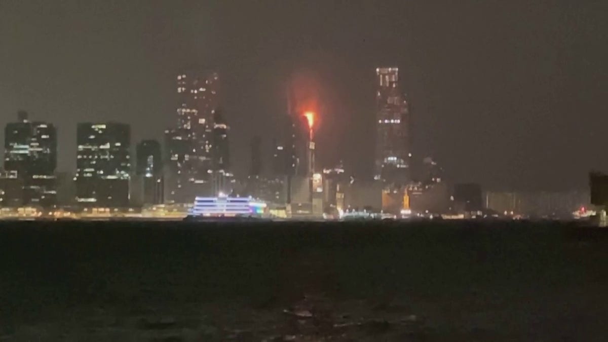 Hong Kong skyscraper fire seen Thursday