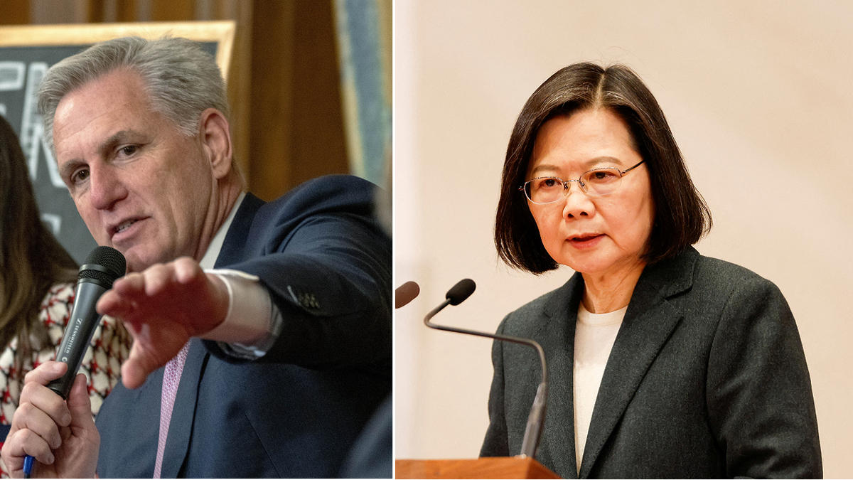 Speaker of the House Kevin McCarthy and Taiwan's President Tsai Ing-wen