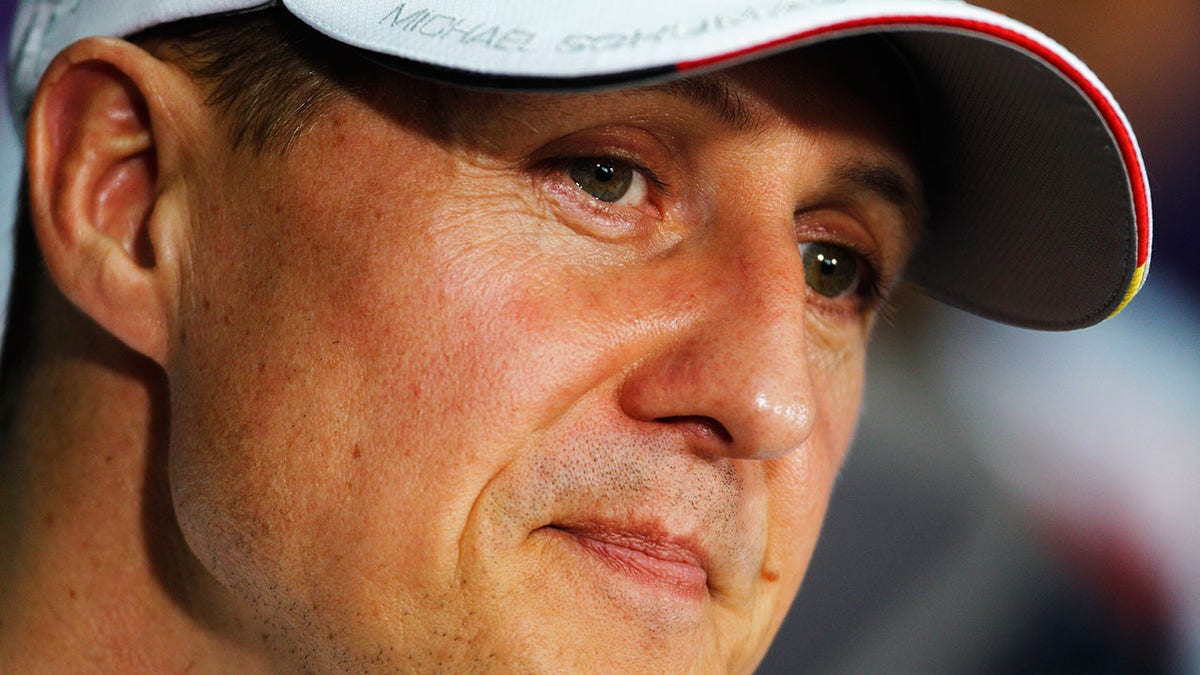 Michael Schumacher of Germany at a press conference