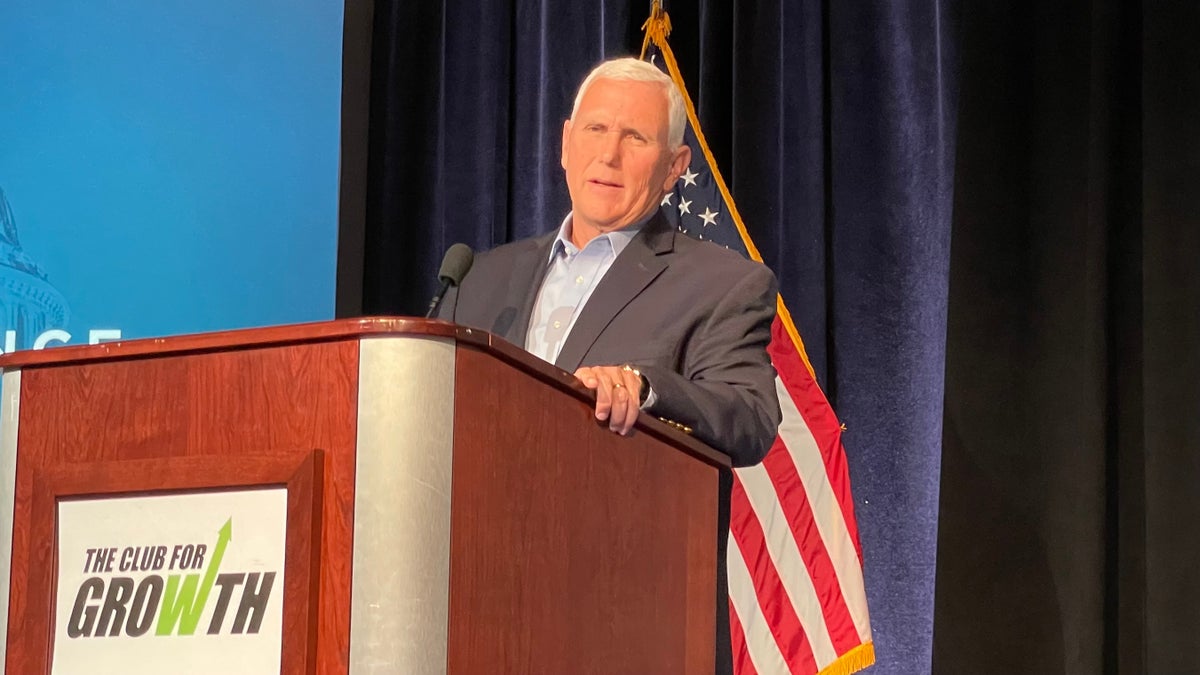 Former Vice President Mike Pence in Palm Beach, Florida