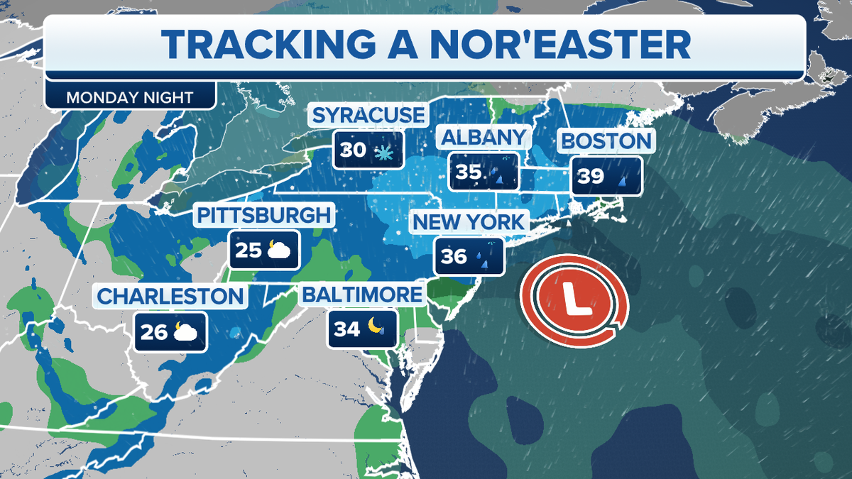 Tracking a Nor'Easter on Monday