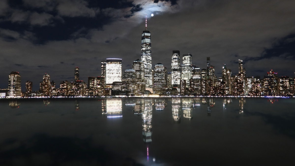 The worm moon over New York City