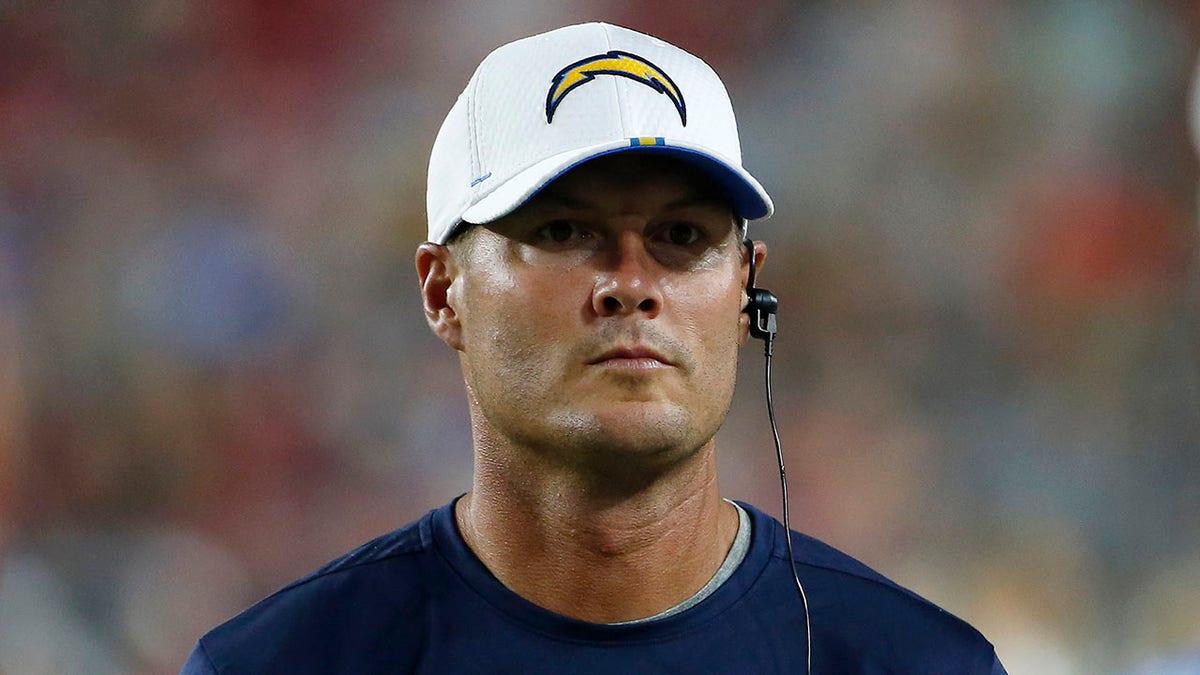 Philip Rivers looks on during a game