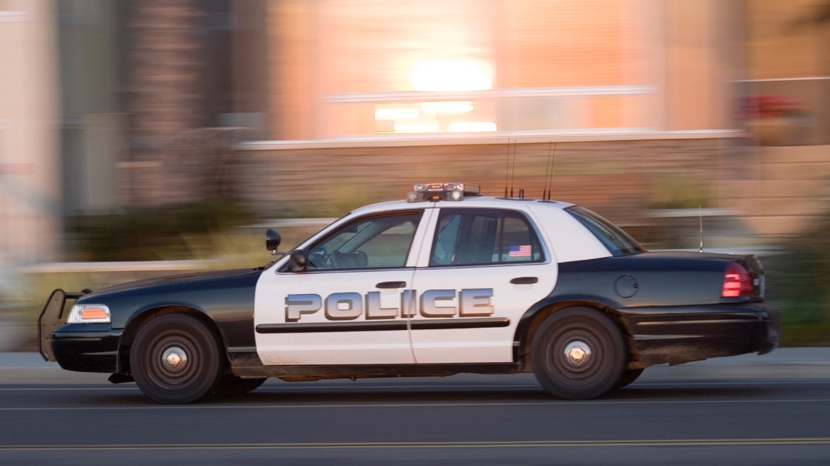 police cruiser in high speed pursuit