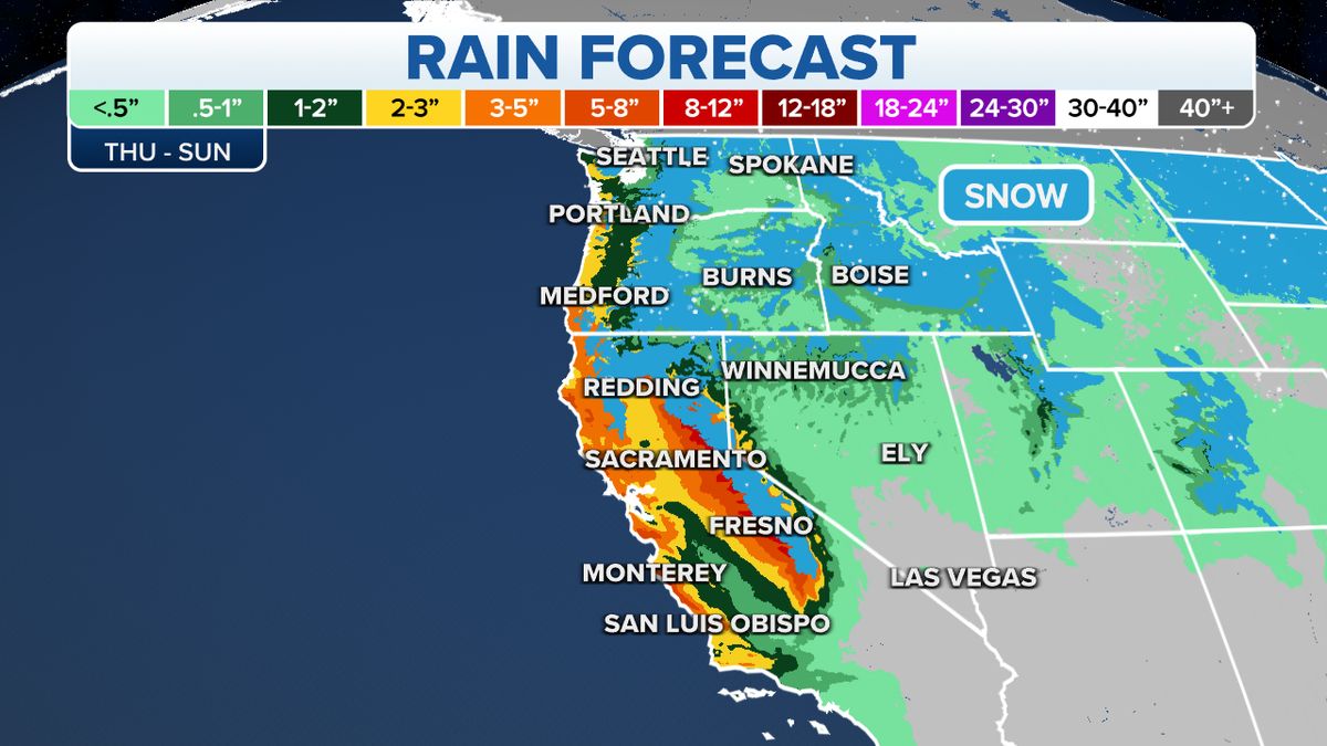 West's rain forecast