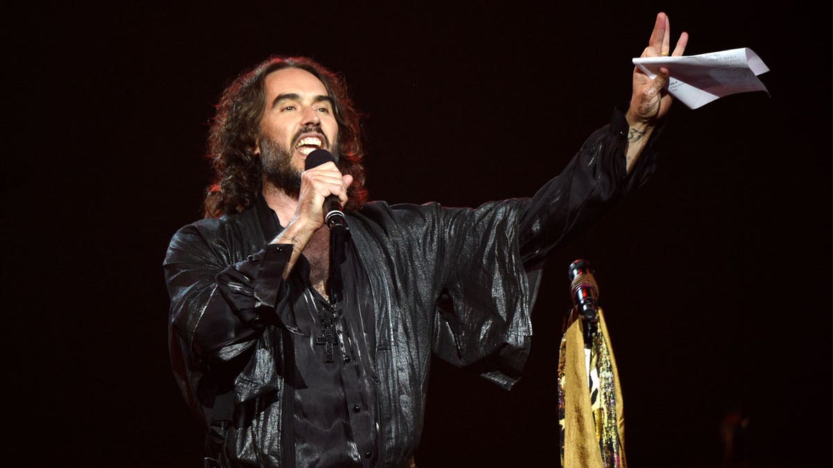 Russell Brand on stage