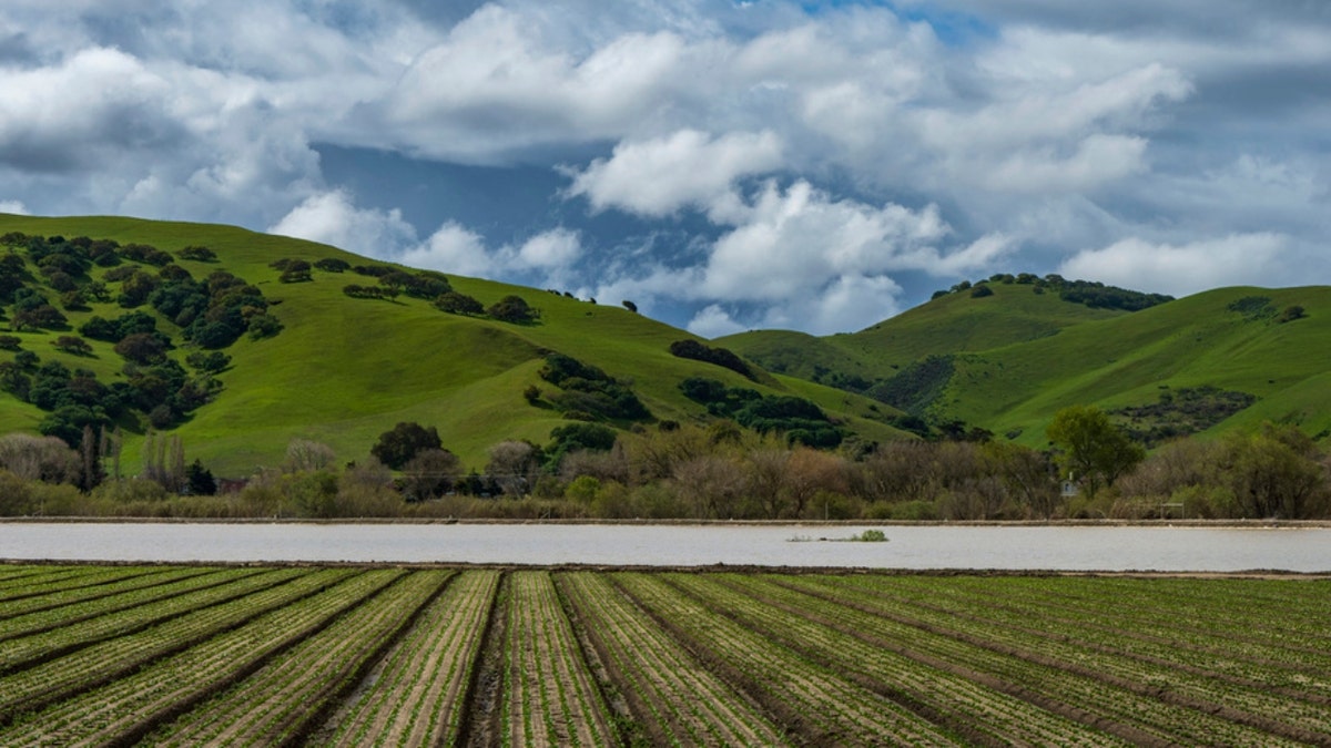 Floodwaters from the Salinas River