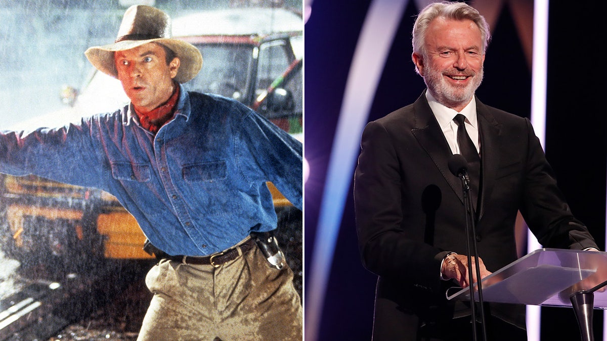 Sam Neill then and now split