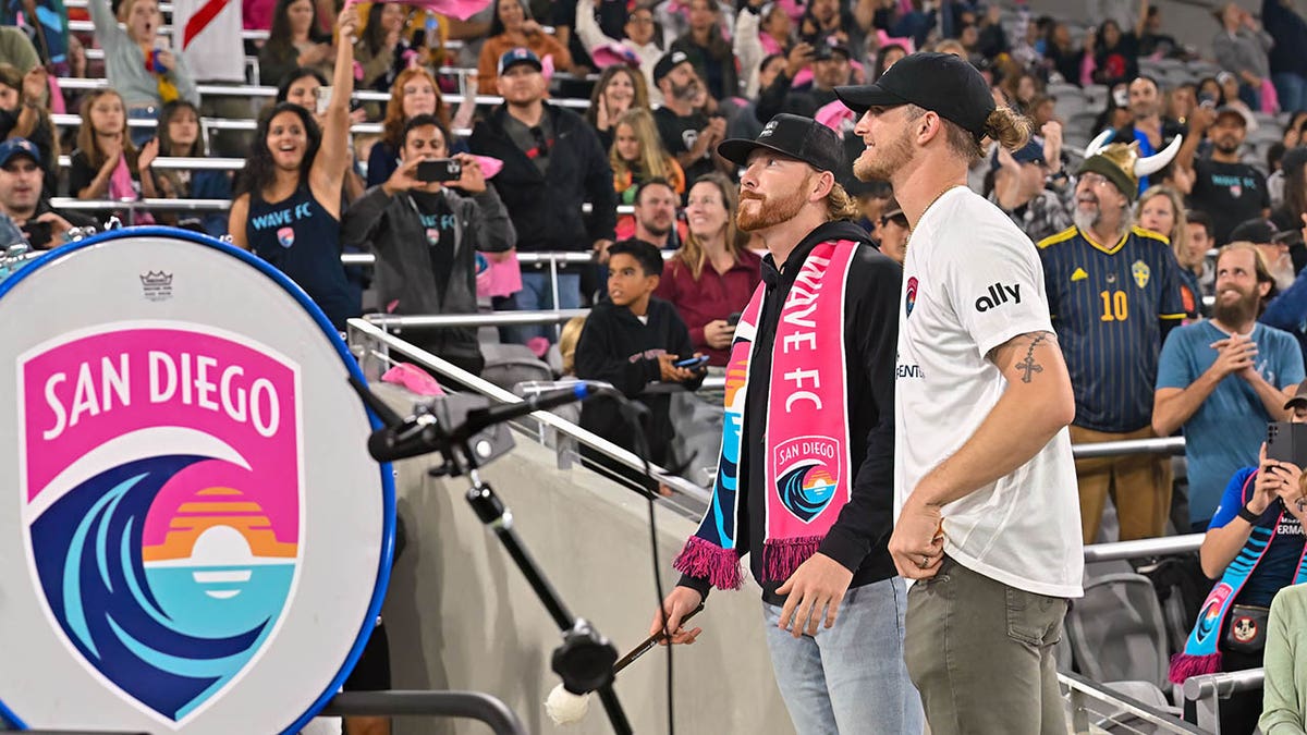 Padres players support the Wave