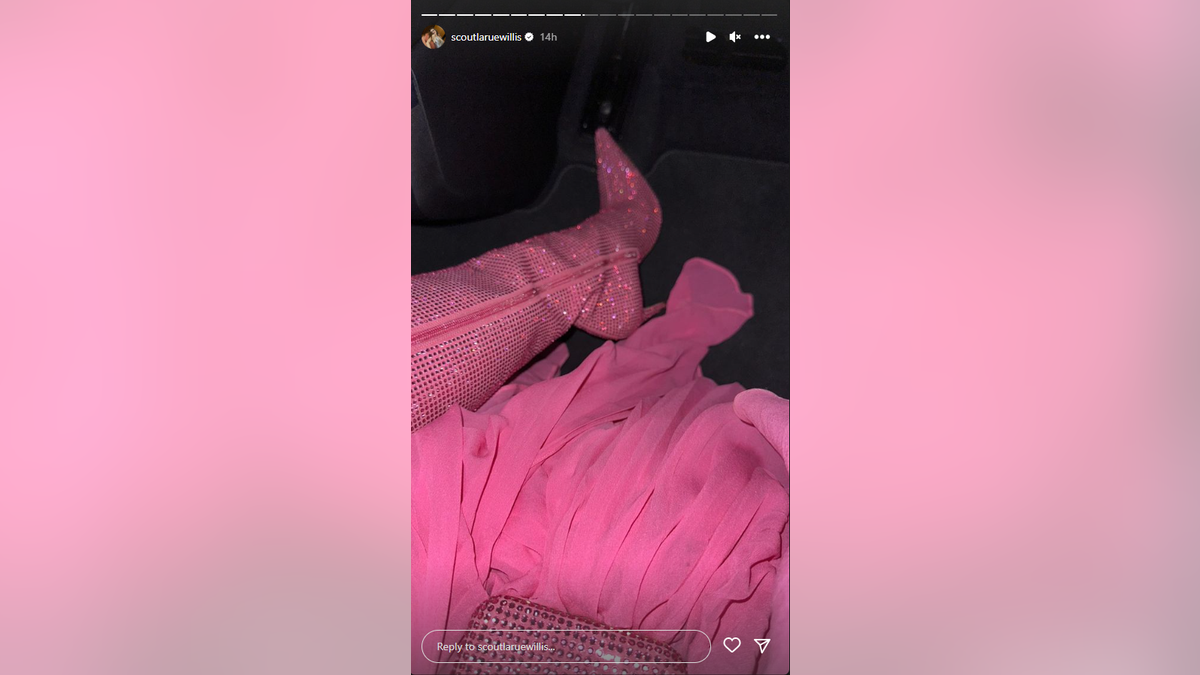 Pink boots close up