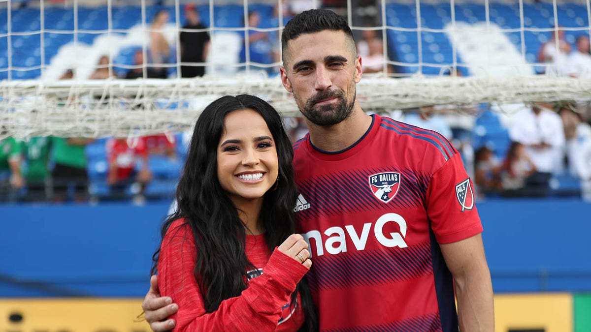 Sebastian Lletget and Becky G in 2022