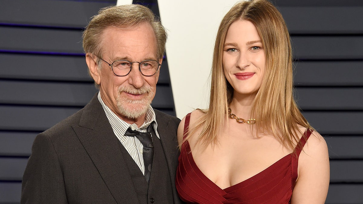 Steven Spielberg and Sasha Spielberg at the Vanity Fair Oscar Party in 2019