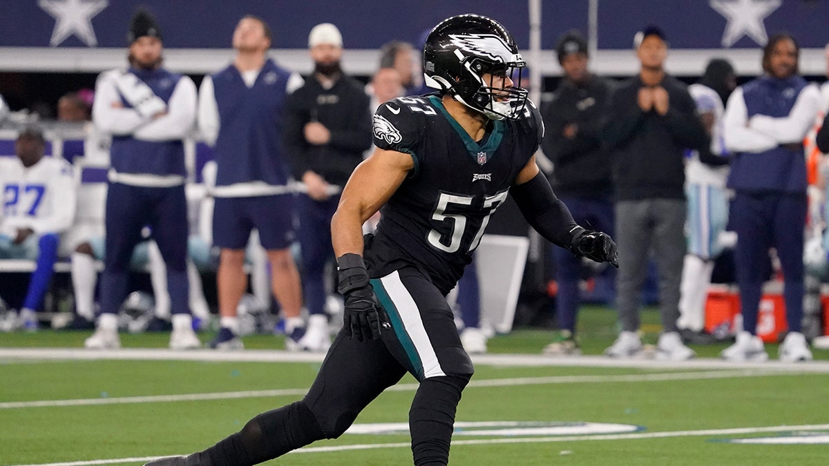 Philadelphia Eagles linebacker T.J. Edwards (57) in action during