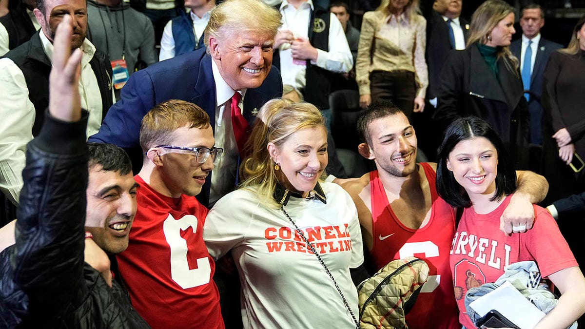 Trump with Cornell supporters