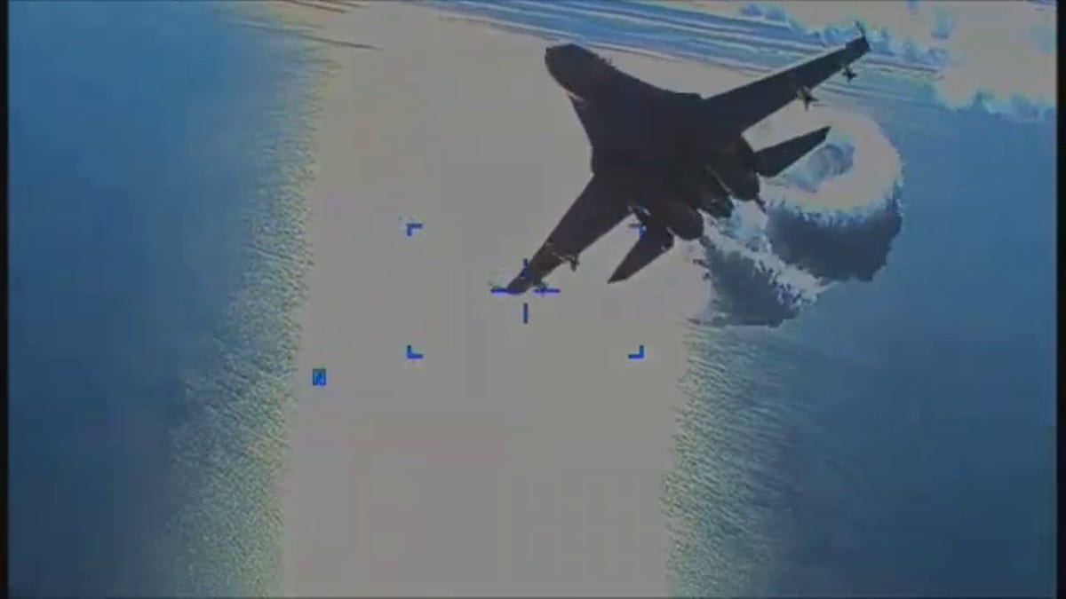 Russian fighter jet collides with US drone in video