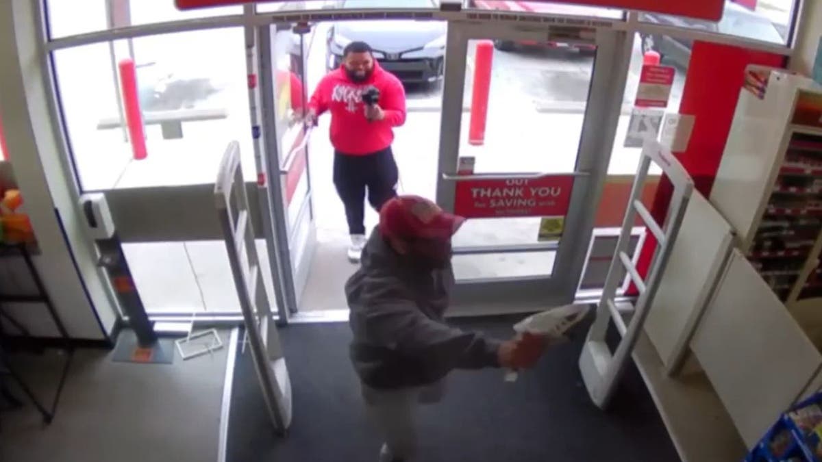 Two men wanted in a suspected prank robbery