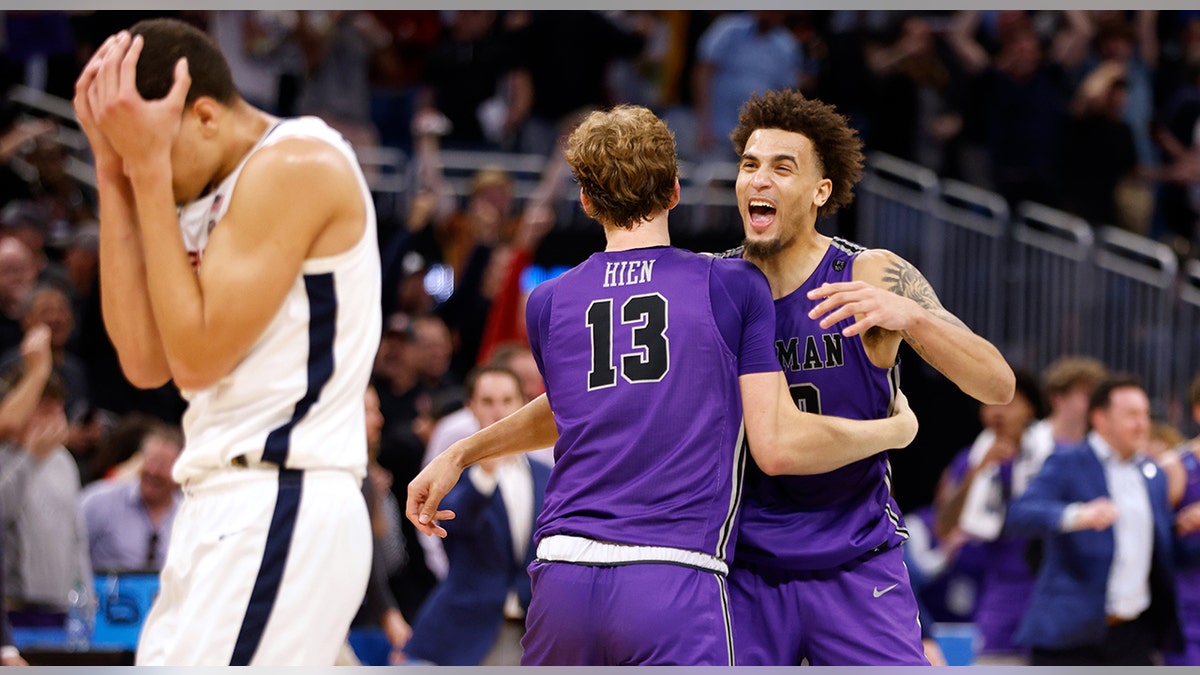Furman celebrates upset