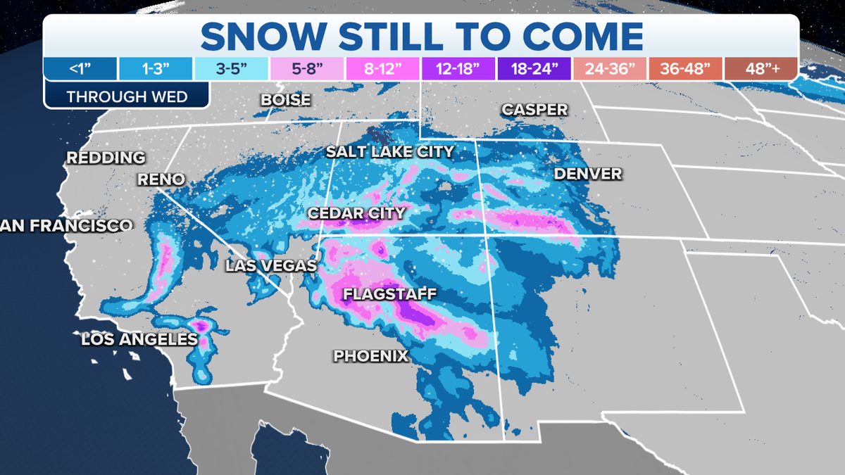 Snow forecast in the West