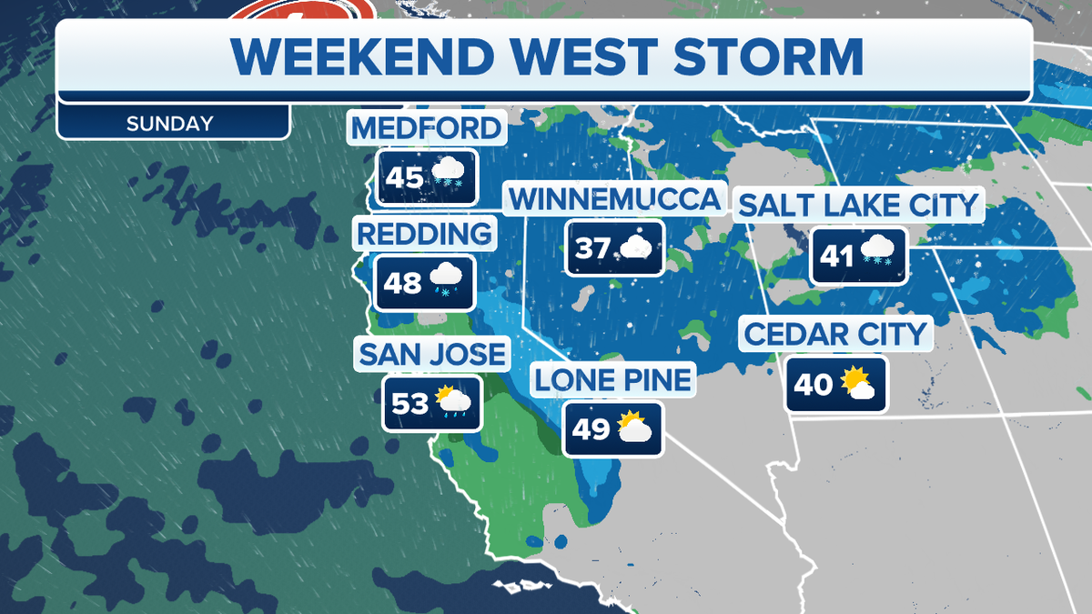 The storm across the West