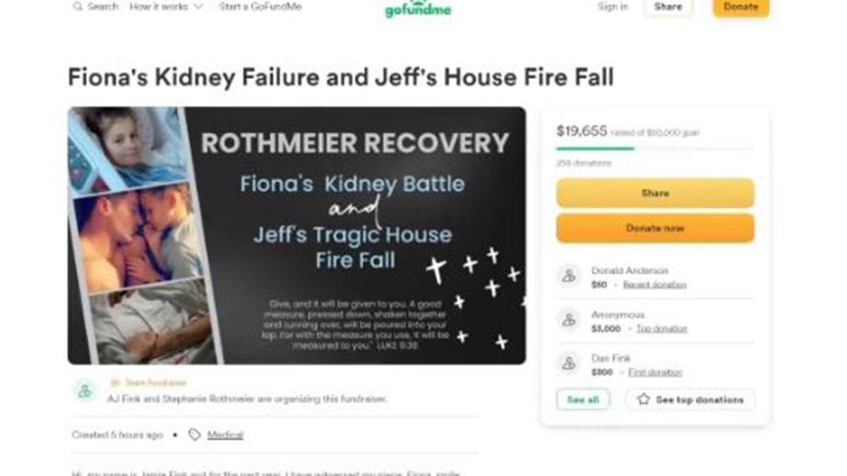 GoFundMe for firefighter's family