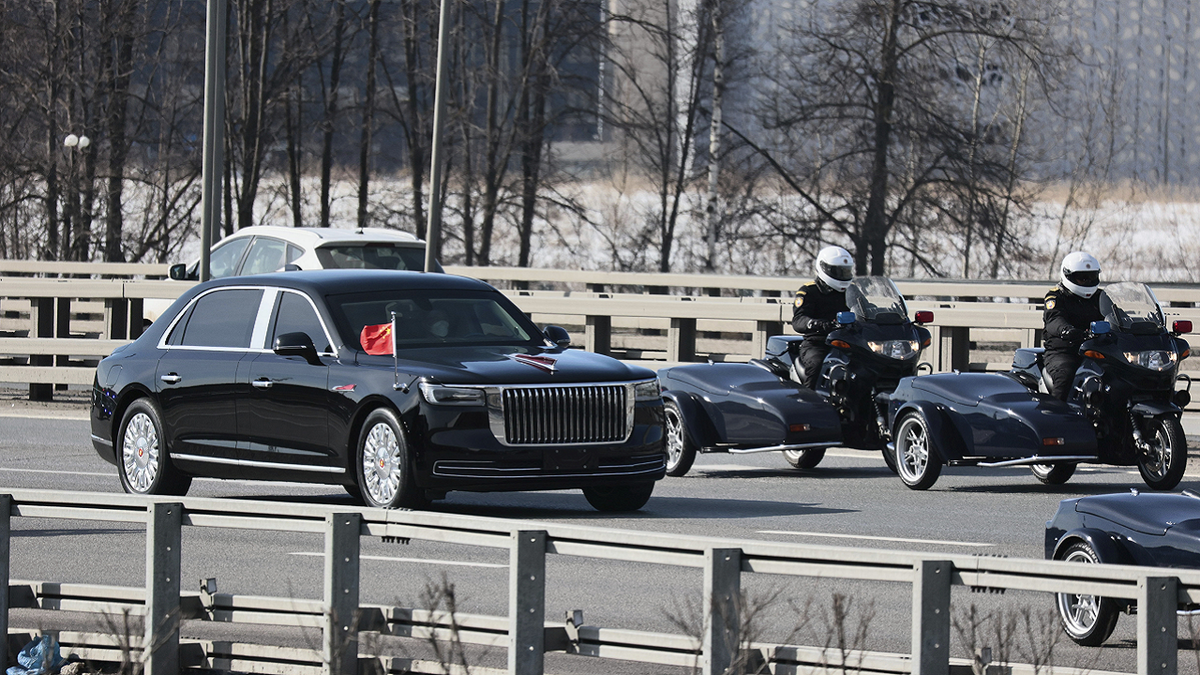 Chinese President Xi Jinping's motorcade 