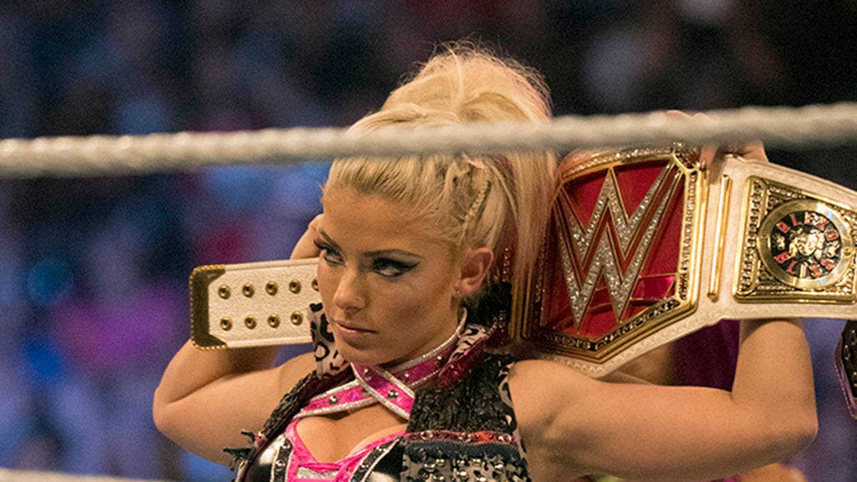 Alexa Bliss with WWE title