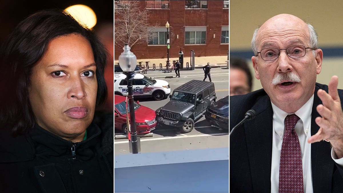 DC Mayor Muriel Bowser, Navy Yard carjacking video, DC Council Chair Phil Mendelson split image