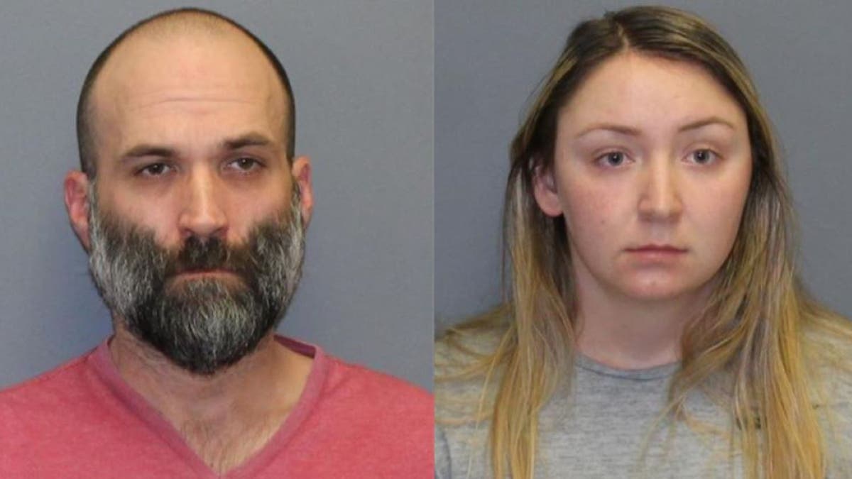 Mugshots of Emily Walker ,right, Matthew Geyer, left