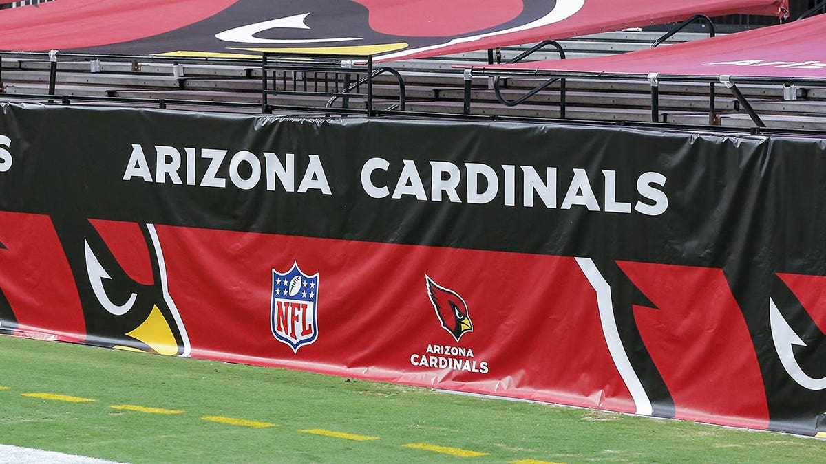 Arizona Cardinals logo in stands