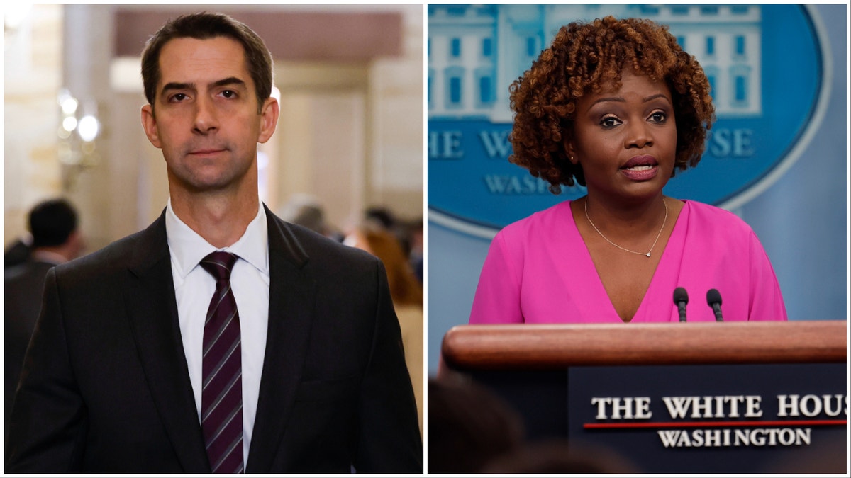 Tom Cotton and Karine Jean-Pierre