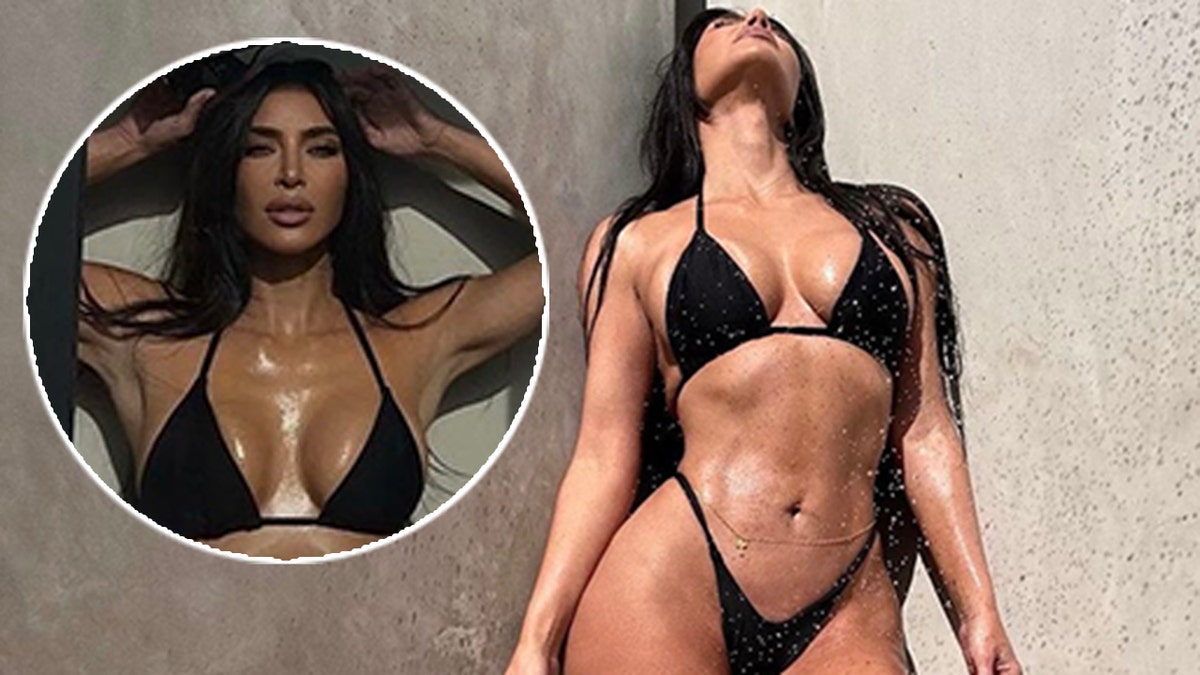 Kim Kardashian sizzles in tiny bikini in new shower photos as fans go wild  | Fox News