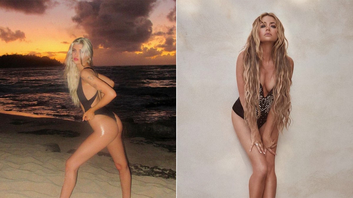 Sami Sheen and Denise Richards split bikini photo