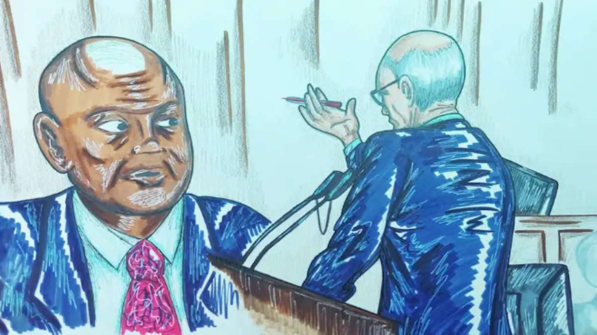 Clayton County Sheriff Victor Hill courtroom sketch