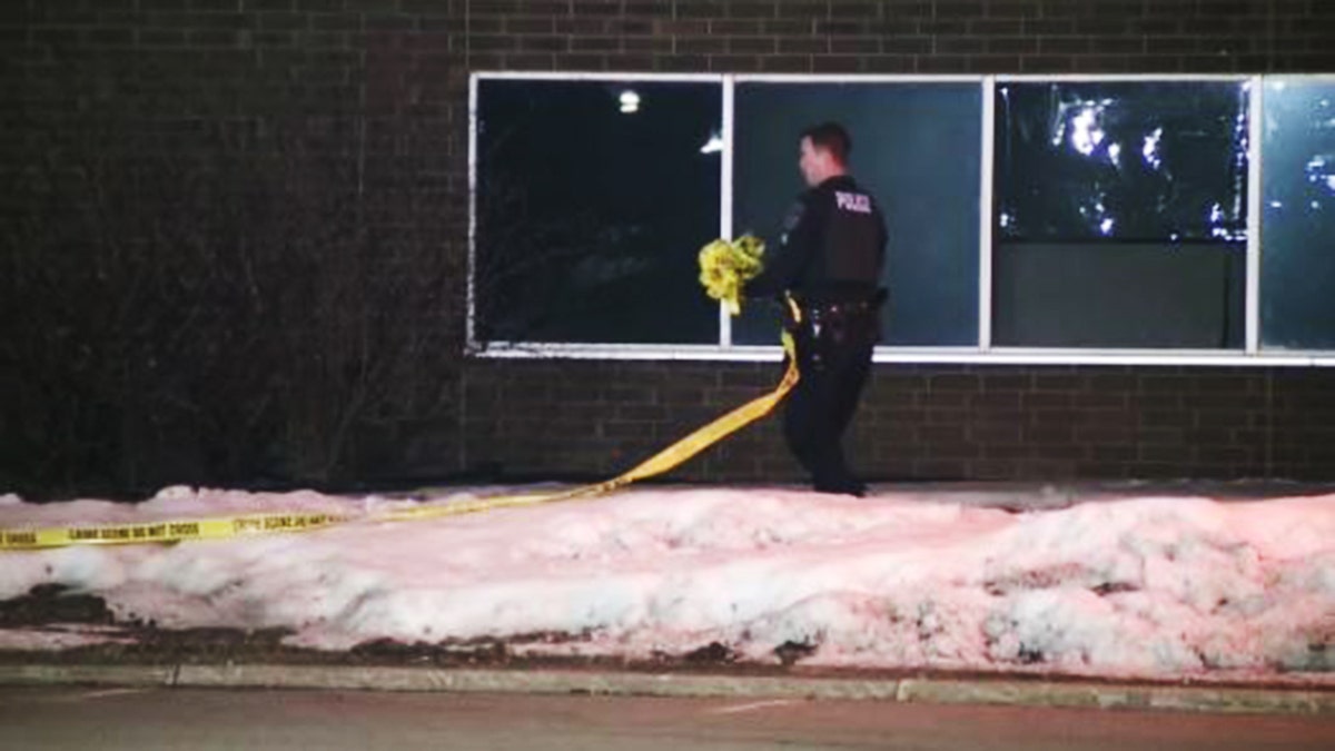 Police crime scene tape Brooklyn Center