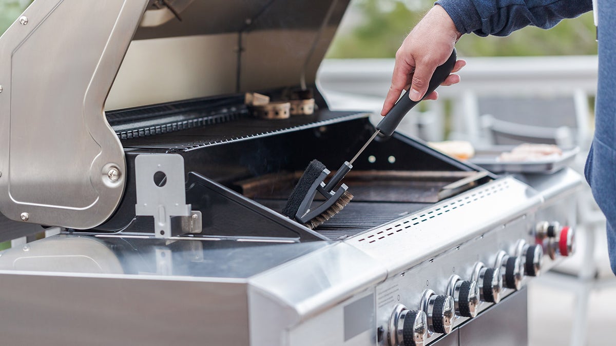 grill brush cleaning istock