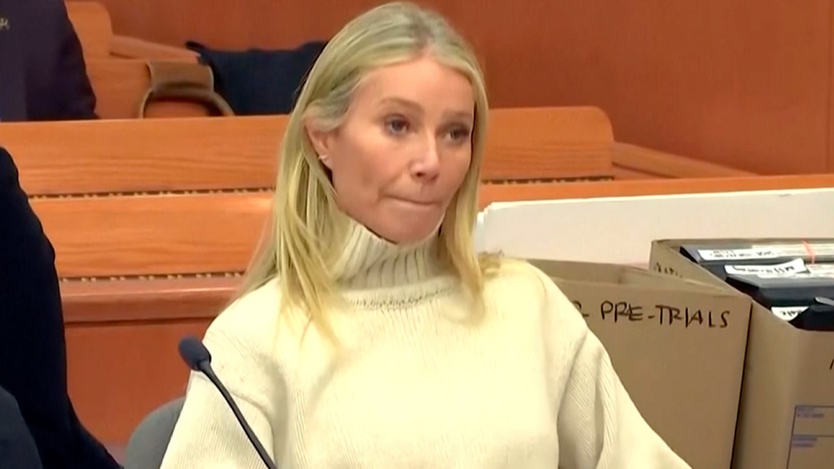 Gwyneth Paltrow wears beige sweater at Utah trial