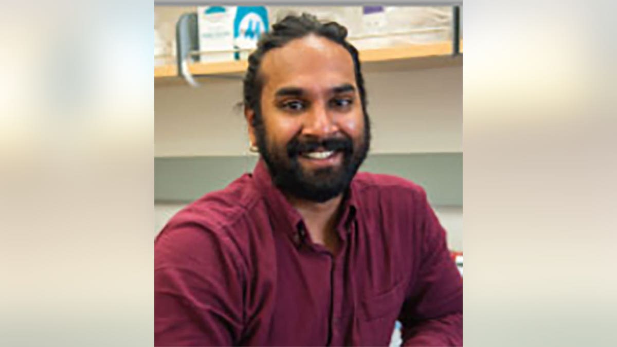 Hridindu Sankar Roychowdhury smiles before defending PhD research